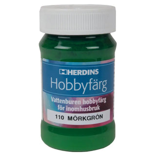 HOBBYFÄRG 110 MÖRKGRÖN 100ML - HERDINS