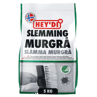 DEKORPUTS SLAMMA MURGRÅ 5KG - HEYDI