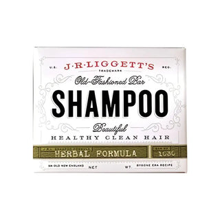Vit ask med J.R. Liggett’s Old-Fashioned Bar Shampoo, Herbal Formula.