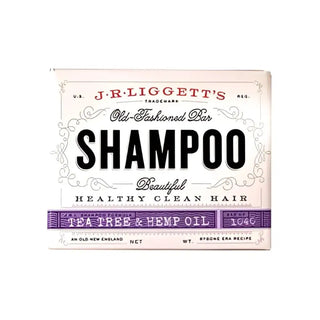 Schampo med tea tree- och hampaolja.
