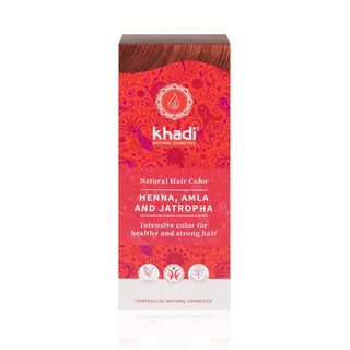 Khadi naturlig hårfärg med Henna, Amla och Jatropha.