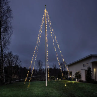 FLAGGSTÅNGSSLINGA 5X100 AMBER M-LED - KONSTSMIDE