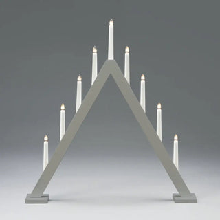 LJUSSTAKE 9LJUS TRÄ GRÅ 3932-305 - KONSTSMIDE