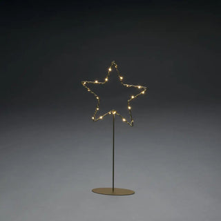 METALLSTJÄRNA GULD 20LED BATTERI - KONSTSMIDE