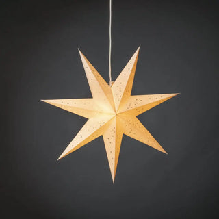 PAPPERSSTJÄRNA VIT MÖNSTER 60CM - KONSTSMIDE