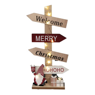 STOLPE MED SKYLTAR TRÄ - KONSTSMIDE