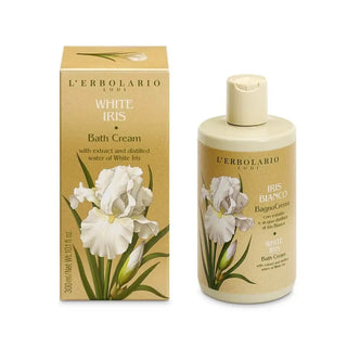 White Iris badkräm i flaska och ask.
