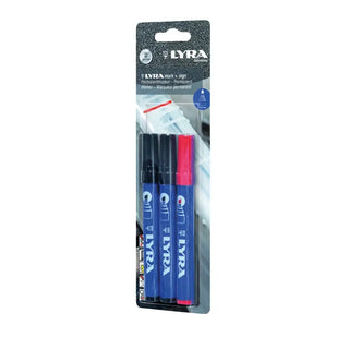 MÄRKPENNA 1-4MM 2/SV 1/R 3-P SB - LYRA