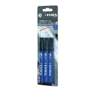 MÄRKPENNA 1-4MM SVART 3-P SB - LYRA