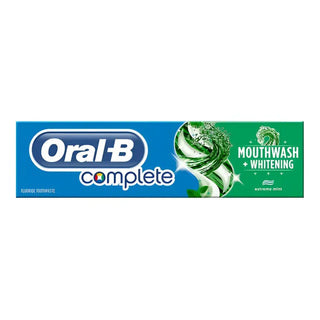 Oral-B Complete tandkräm med munskölj och whitening i extrem mintsmak.