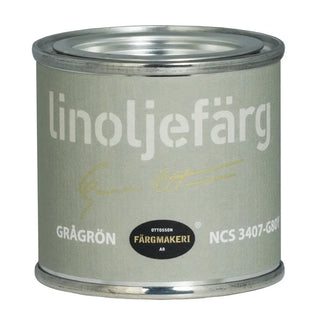 LINOLJEFÄRG GRÅGRÖN 0,1L - OTTOSSON