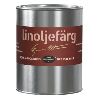LINOLJEFÄRG JÄRNOXIDRÖD MÖRK 1L - OTTOSSON