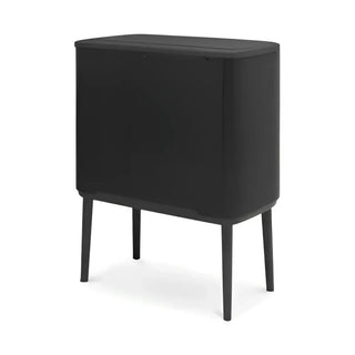 Svart brabantia bo touch bin 11+23l för effektiv sopsortering med fyra ben