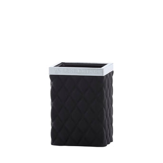 LENE BJERRE Portia Tandborstmugg – 8x6x11 cm, Svart/Silver
