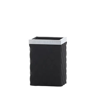 LENE BJERRE Portia Tandborstmugg – 8x6x11 cm, Svart/Silver vitt