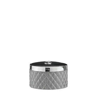LENE BJERRE Portia Burk – Ø15x9 cm, Mellangrå/Silver vitt