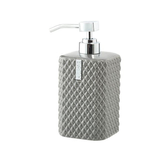 LENE BJERRE Marion Tvåldispenser – 7,5x7,5x17,5 cm, Mellangrå/Silver