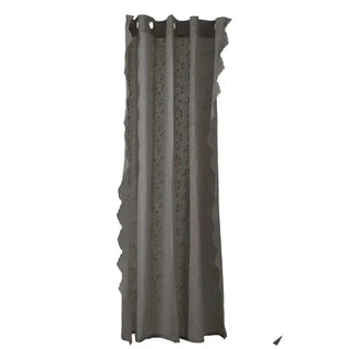 LENE BJERRE Eloise Duschdraperi – 200x160 cm, Mörk Linne vitt
