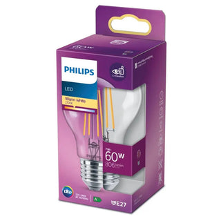 Philips LED Normal Klar Deco 60w E27 Vv | CleanNest - PHILIPS | CleanNest
