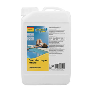 PLANET POOL Övervintringsmedel 3 L förhindrar algtillväxt och kalkavlagringar i pooler under vintern. Effektivt vintermedel för poolvård.