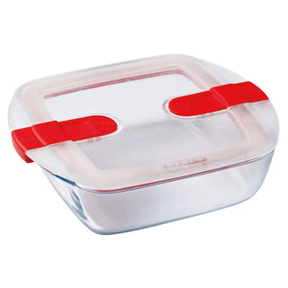 UGNSFORM MED LOCK RÖD 1L PYREX - PYREX