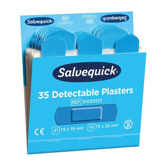 Salvequick Plåster Detekterbar Blå | CleanNest - SALVEQUICK | CleanNest