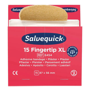Salvequick Plåster Fingertopp Textil Xl 6x15st - | CleanNest - SALVEQUICK | CleanNest
