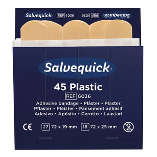 Salvequick Plåster Plast 6x45 6036 Automat | CleanNest - SALVEQUICK | CleanNest