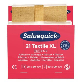 Salvequick Plåster Textil Xl 6x21st Refill | CleanNest - SALVEQUICK | CleanNest