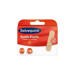 Salvequick Plåster Textil Medium - 20st i bomull