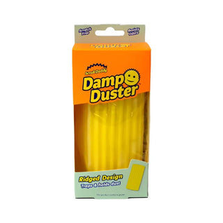 Gul ’Damp Duster’ för att fånga upp och hålla kvar damm.