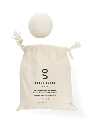 SIMPLE GOODS Dryer Balls 4 pcs. Nature 100% Wool