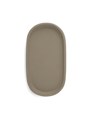 SIMPLE GOODS Flaskhållare – Oval Bricka i Betong Handgjord