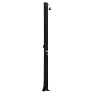 Soldusch Classic, 2-delad, 230cm soluppvärmd dusch med blandare och svart design. Perfekt för trädgård eller vid poolen.