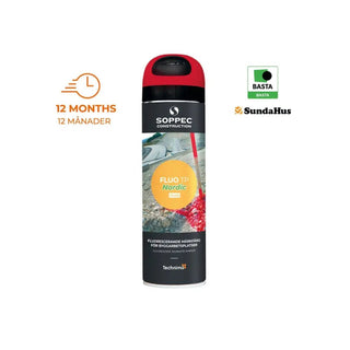SOPPEC MARKERINGSFÄRG FLUO TP RÖD 500ML | CleanNest - SOPPEC | CleanNest
