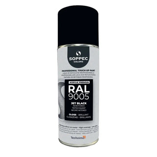 SPRAYFÄRG SVART BLANK 9005 400ML - SOPPEC