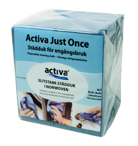 Städduk Activa Just Once Blå 33x33cm - 100st - CleanNest