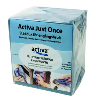 Städduk Activa Just Once Blå 33x33cm - 100st - CleanNest