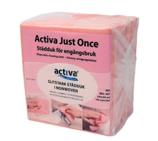 Städduk Activa Just Once Röd 33x33cm - 100st - CleanNest