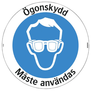 GOLVDEKAL GLASÖGON MÅSTE ANV Ø410 - SYSTEMTEXT