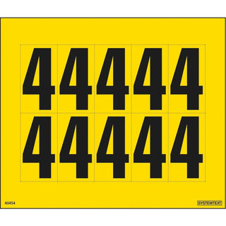 Systemtext Lagermärkning 45mm Siffra 4 | CleanNest - SYSTEMTEXT | CleanNest