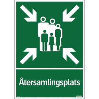 Systemtext Skylt Återsamlingsplats 297x420 Al | CleanNest - SYSTEMTEXT | CleanNest