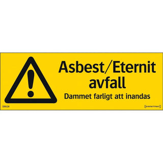 Systemtext Skylt Asbest/eternitavfa 297x105 Pl | CleanNest - SYSTEMTEXT | CleanNest