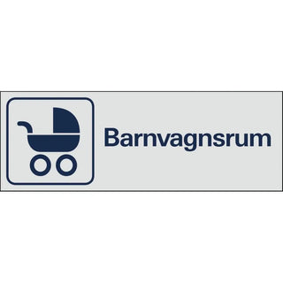 Systemtext Skylt Barnvagnsrum 225x80 Al | CleanNest - SYSTEMTEXT | CleanNest
