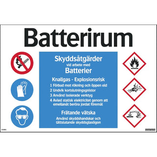 SKYLT BATTERIRUM 400X275 PL - SYSTEMTEXT