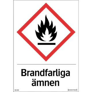 SKYLT BRANDFARLIGA ÄMNEN 210X297 PL - SYSTEMTEXT