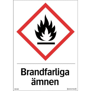 Systemtext Skylt Brandfarliga Ämnen 210x297 Pl | CleanNest - SYSTEMTEXT | CleanNest