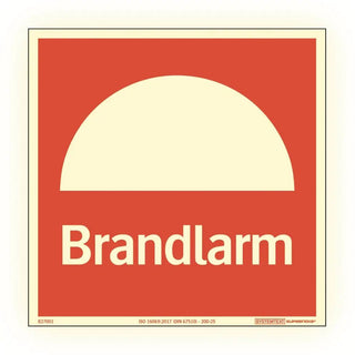 Systemtext Skylt Brandlarm Afs 210x210 Al Sn | CleanNest - SYSTEMTEXT | CleanNest
