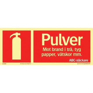 Systemtext Skylt Brandsläck Pulv 250x100 Al Sn | CleanNest - SYSTEMTEXT | CleanNest