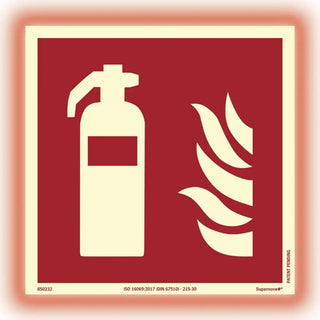 Systemtext Skylt Brandsläckare 200x200 Al Sn+ | CleanNest - SYSTEMTEXT | CleanNest